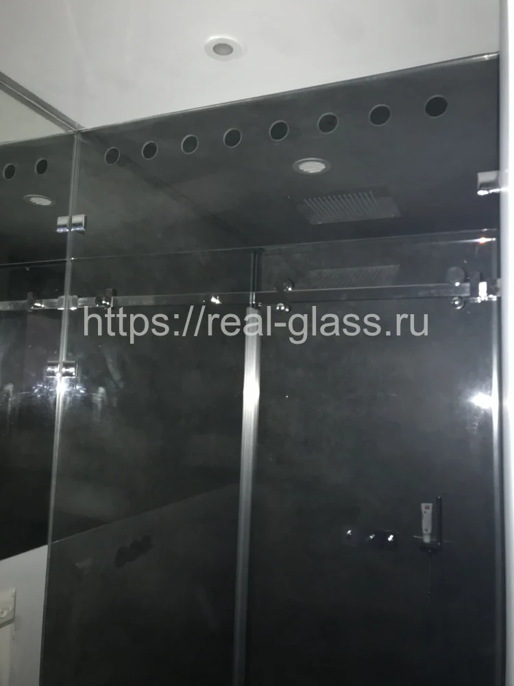 Откатная душевая Графит
