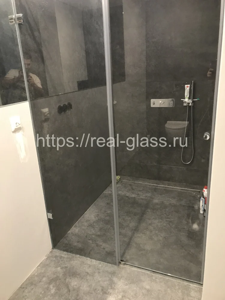 Откатная душевая Графит