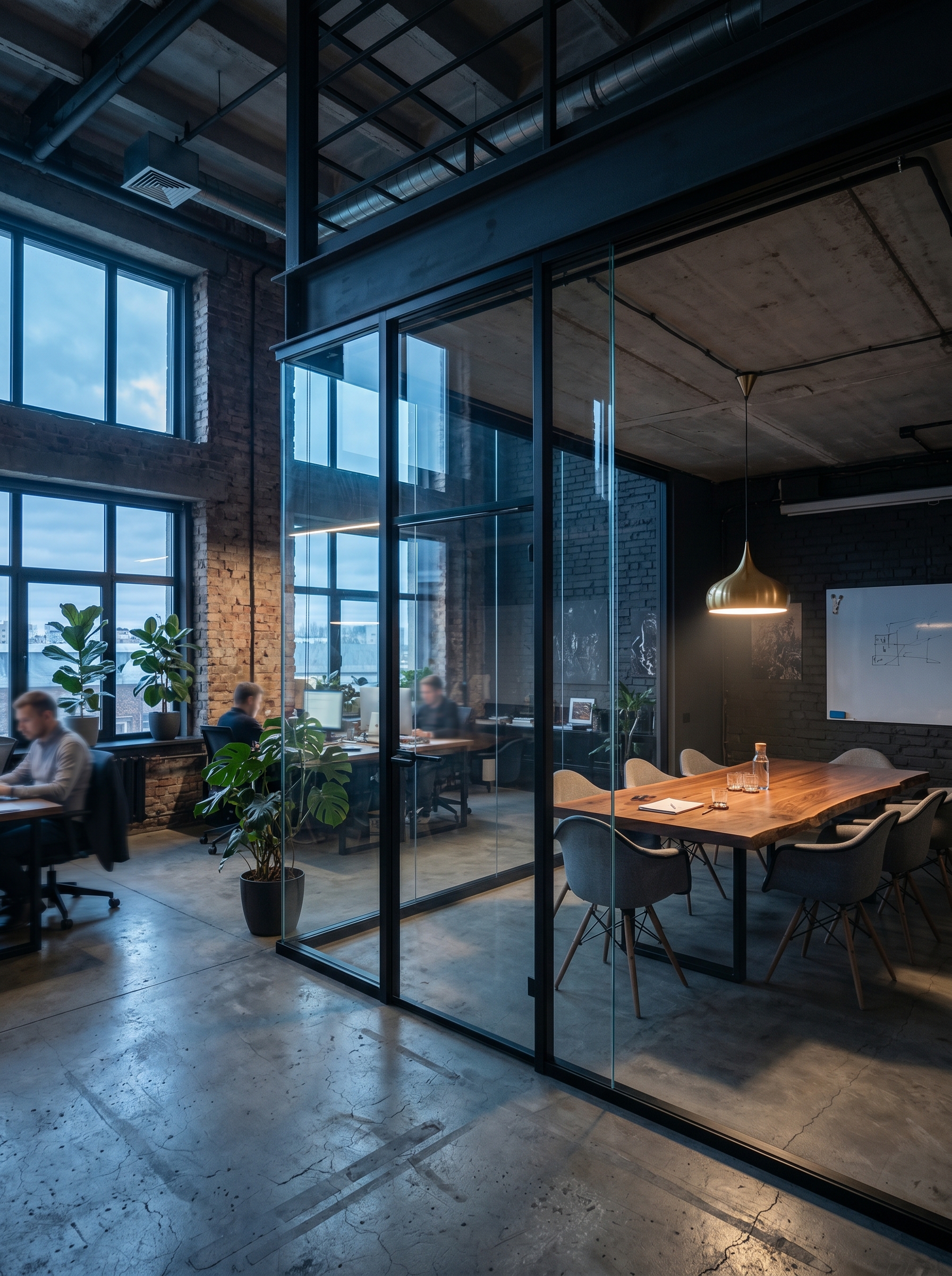 Glass partitions